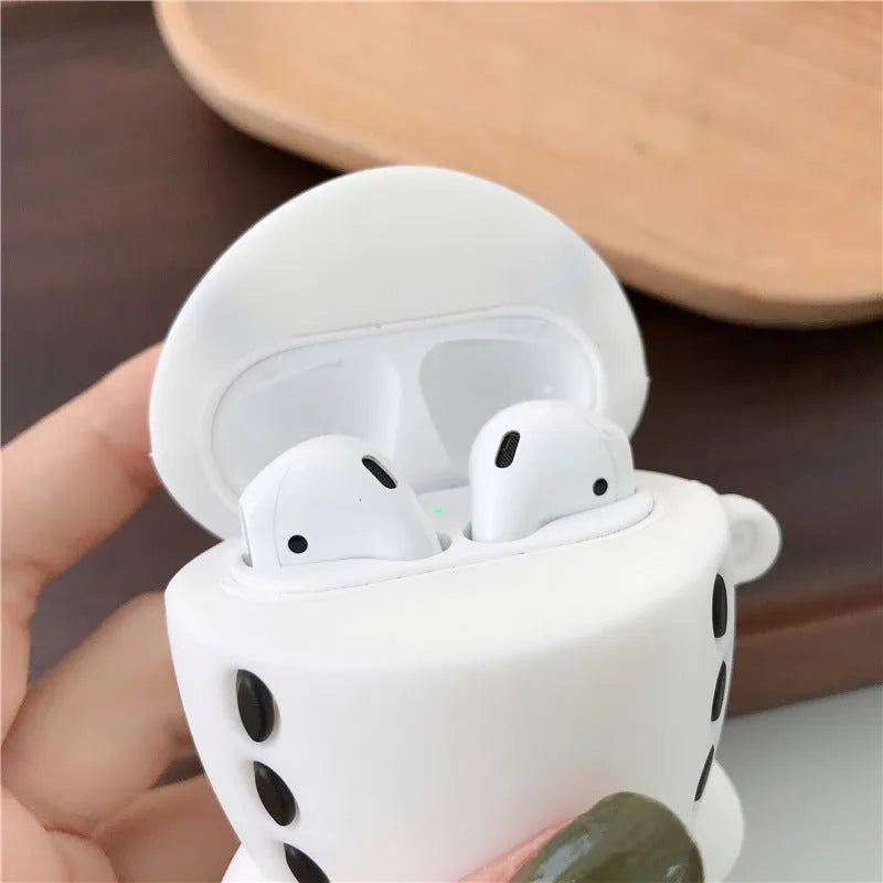 Cartoon aircraft silicone protective case with hook for Apple AirPods 1 and 2 generations