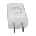 White 5V 1A USB wall charger with CE and FCC marks on a thin housing.