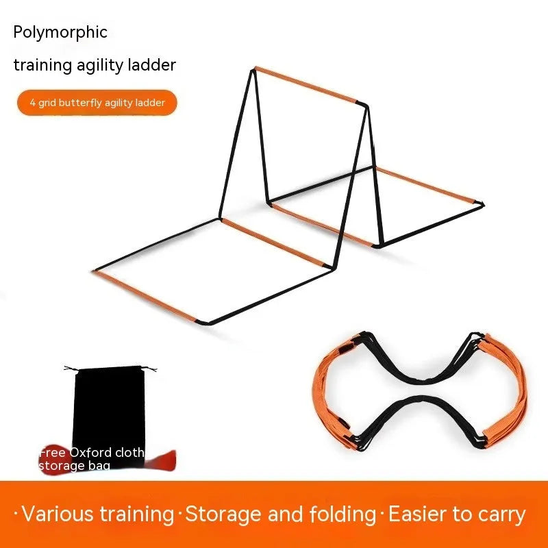 Plastic butterfly agility ladder set with training rope ladders in six size options