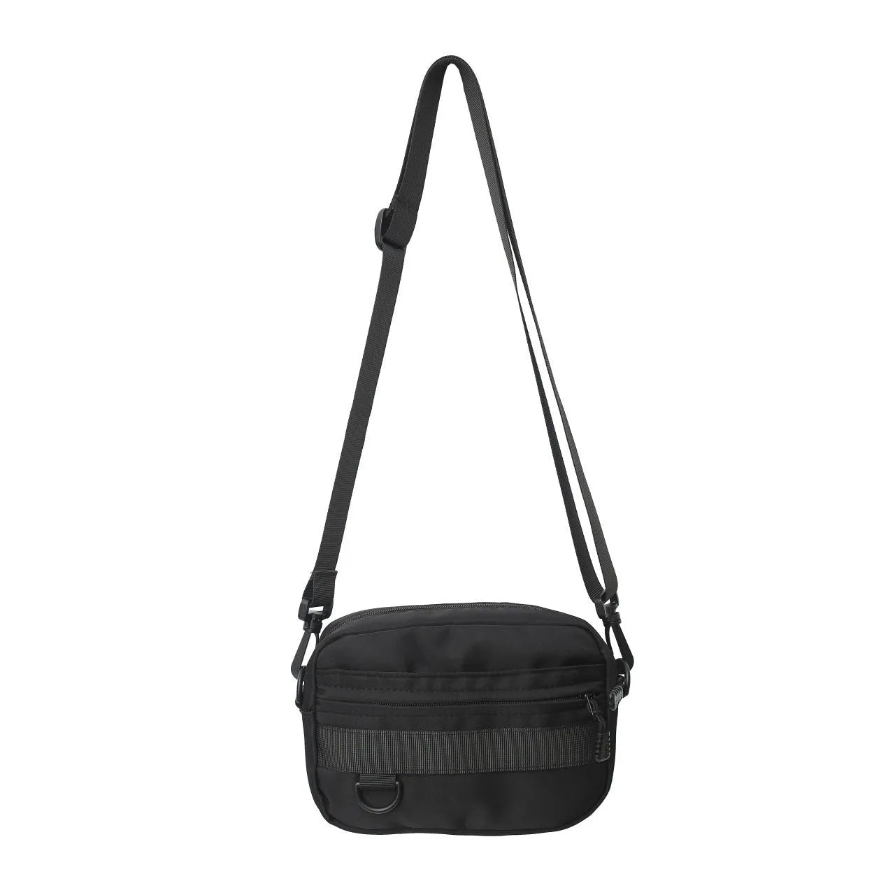 Men's street style crossbody messenger bag in solid colour with 22cm dimensions