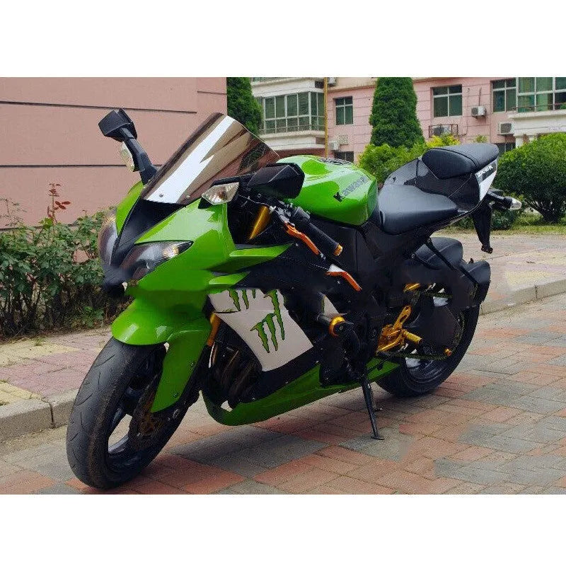 Motorcycle windscreen for Kawasaki ZX-6R and ZX-10R in blue or brown colour