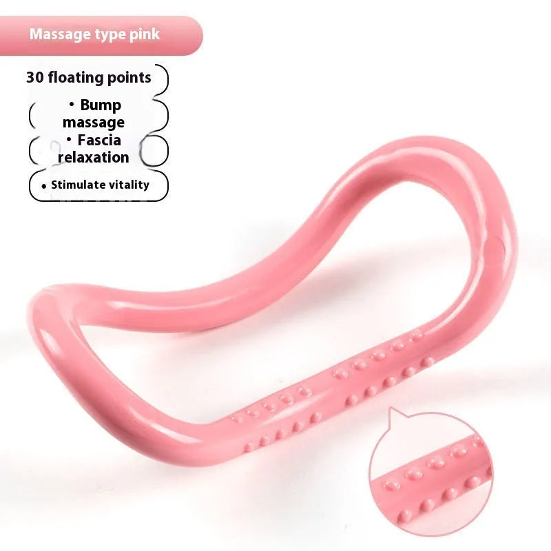 Yoga four piece fitness set with leg stretching device, yoga ring, pedal tensioner and figure eight rope