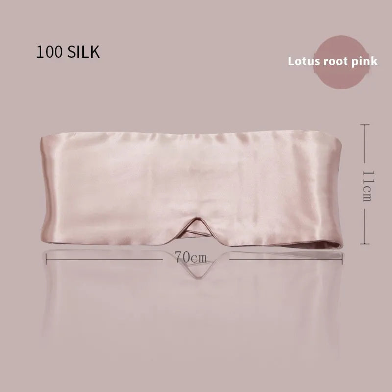 Mulberry silk sleep eye mask shown in one of seven available colours.