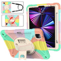 Rotating bracket strap silicone protective case for Apple iPad in multiple colour options.