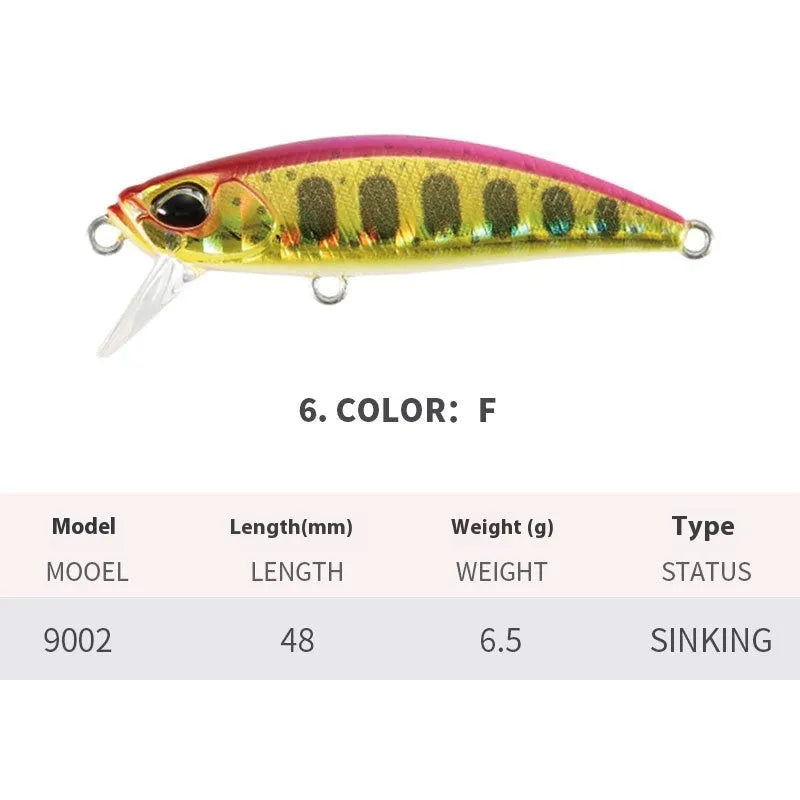 Tossing Japanese 48mm soft plastic mino fishing lure for mandarin fish and snakehead.
