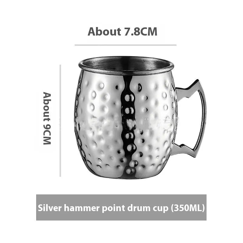 Stainless steel Moscow mule cup with copper plating in multiple colour options and capacity sizes