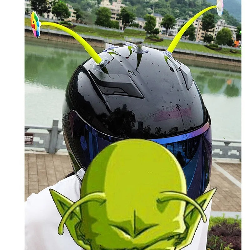Silicone sunflower helmet decoration with suction cup attachment for motorcycle bicycle helmets