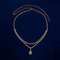 Gold or silver waist chain for women with water drop pendant and tassel detailing