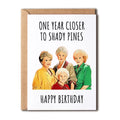 Simple modern birthday greeting card with a choice of coloured or Kraft paper envelopes.
