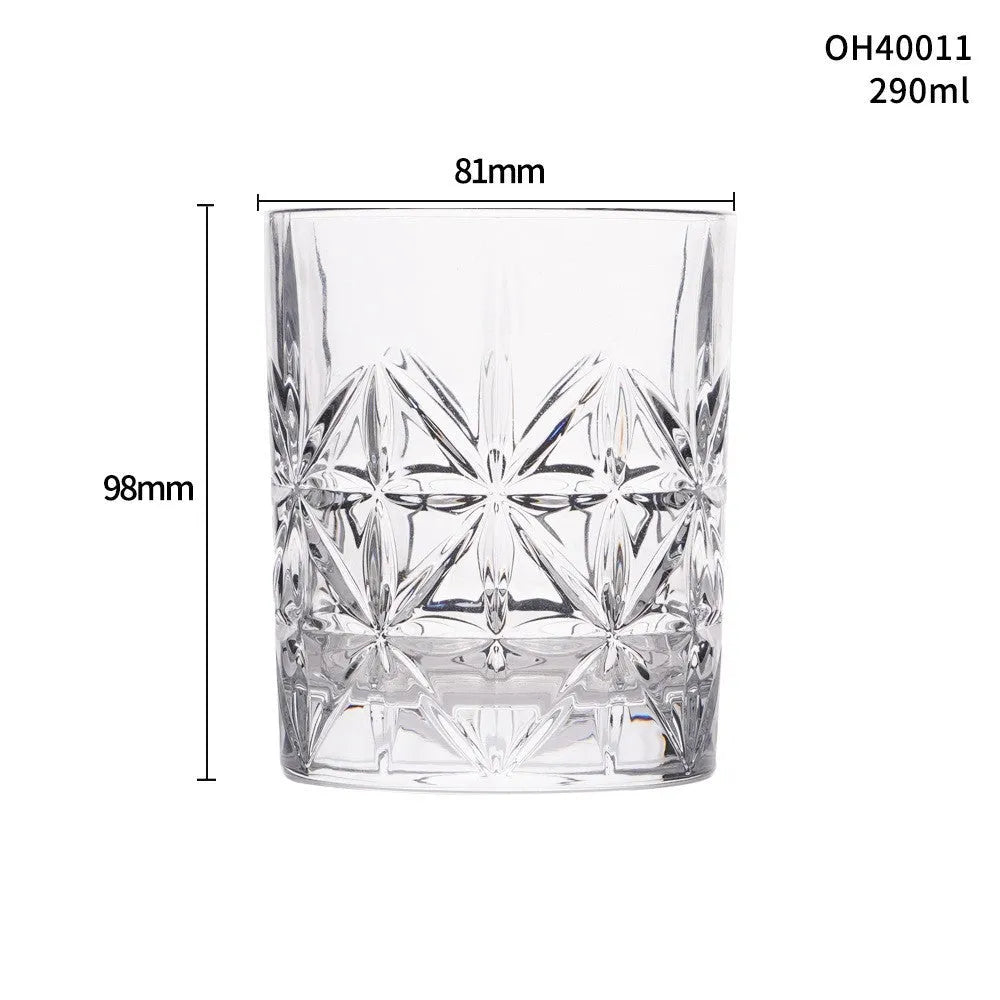 Whiskey glass with thick base in selected colour from ten available options, 301-400ml capacity
