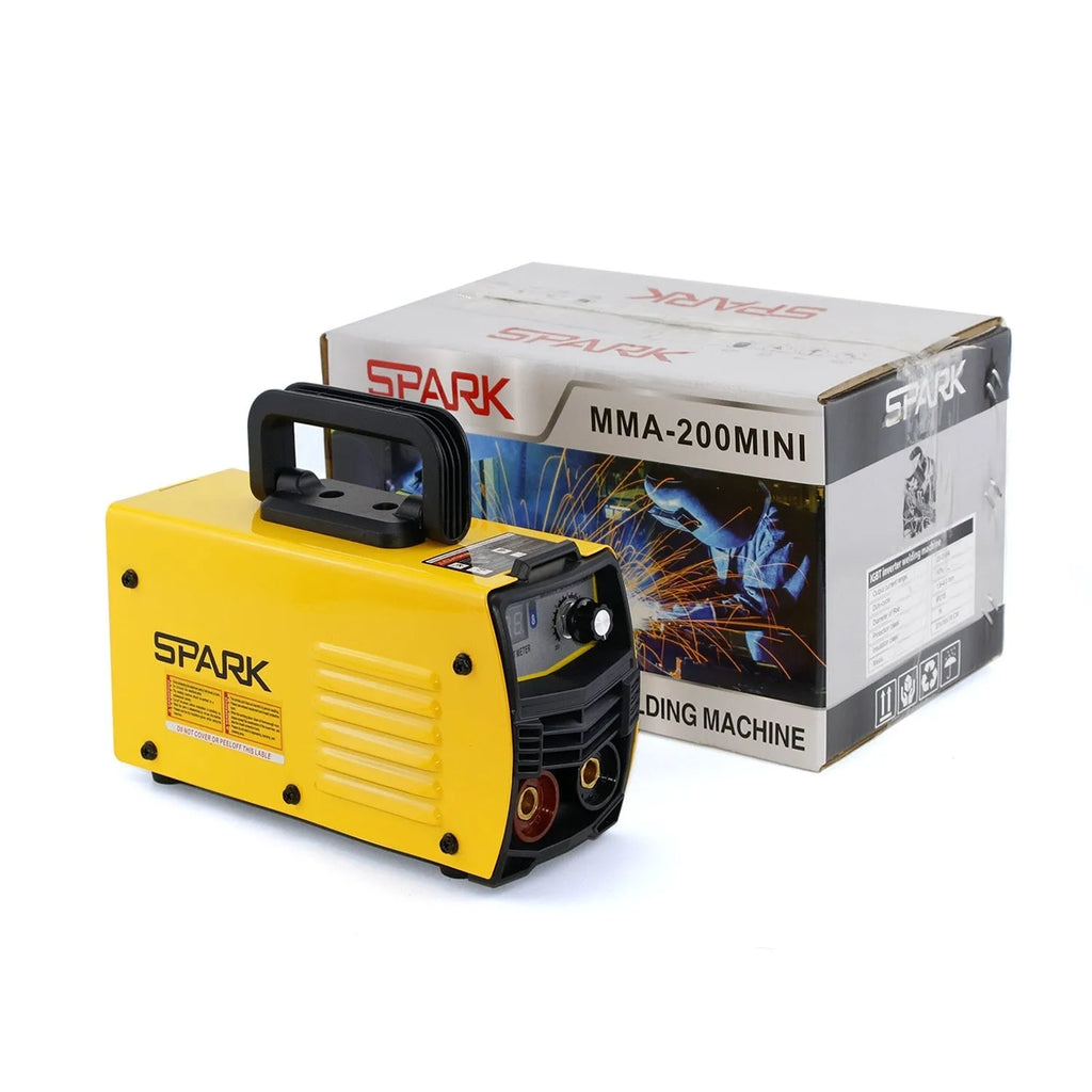 MMA-200MIN 220V DC inverter welding machine kit with face shield and clamps