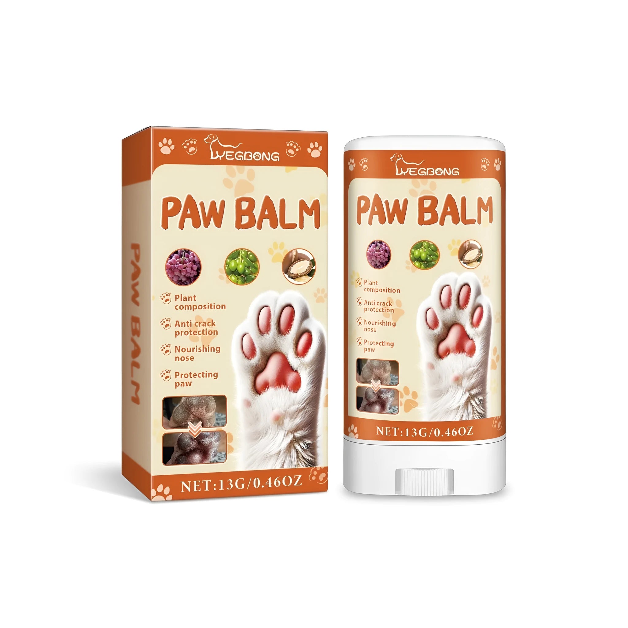 Small 13g tube of pet anti-cracking paw and nose protection cream.