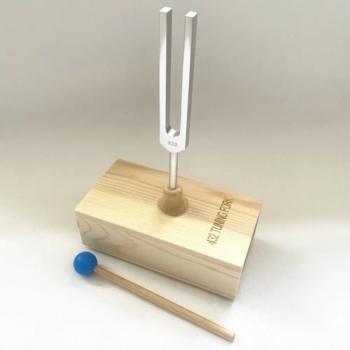 Aluminum alloy 432Hz tuning fork with integrated speaker unit for sound therapy