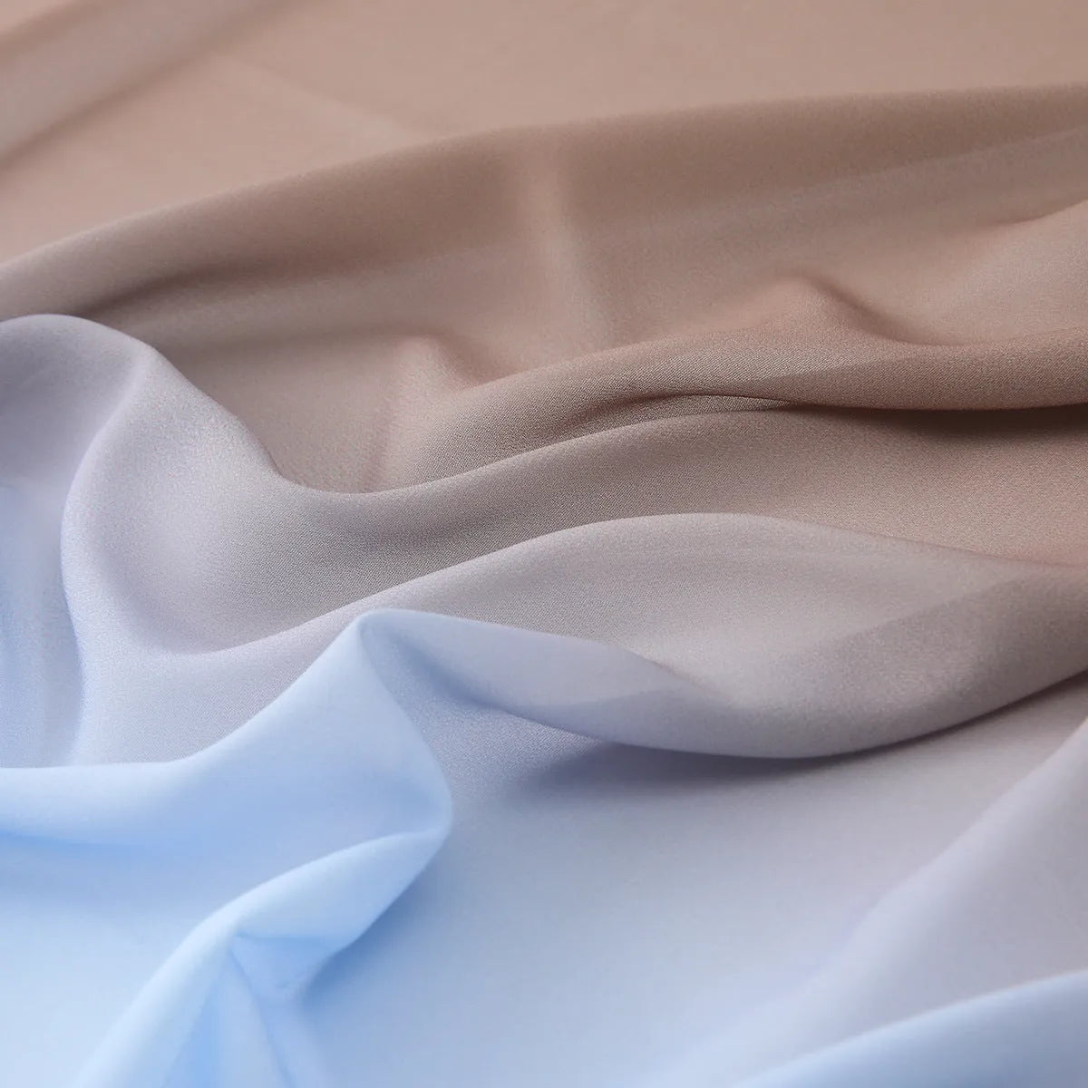 Long polyester chiffon summer scarf for women in an ethnic style, shown in one of twelve available colours.