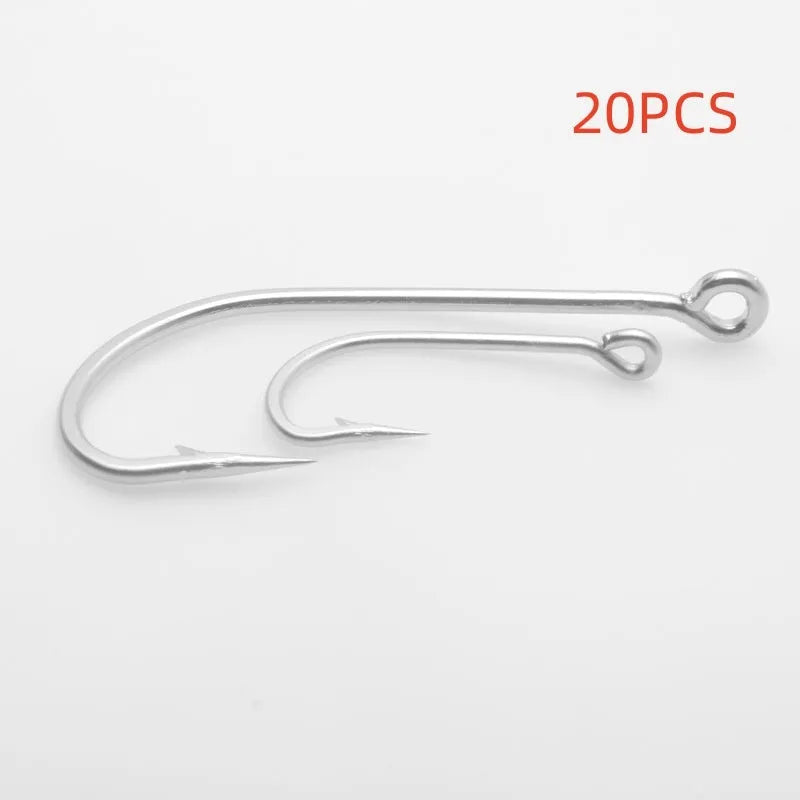 Assortment of multi-specification stainless steel sea fishing hooks for ocean boat fishing
