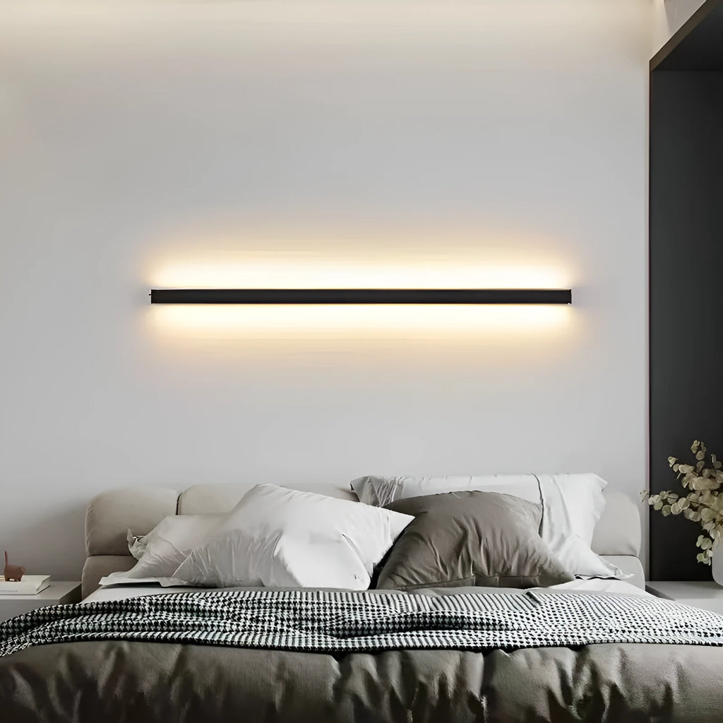 80CM black aluminum LED wall lamp body with PC shade and touch control