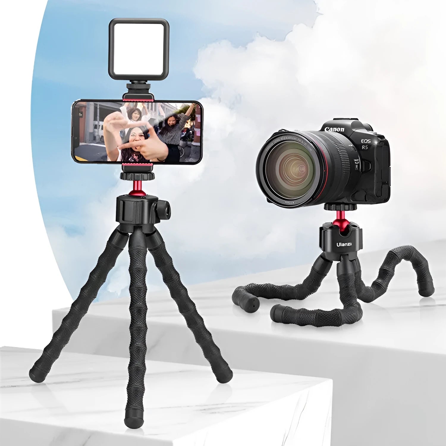 Multifunctional photography and video VLOG suite complete kit with tripod in 2985 set colour