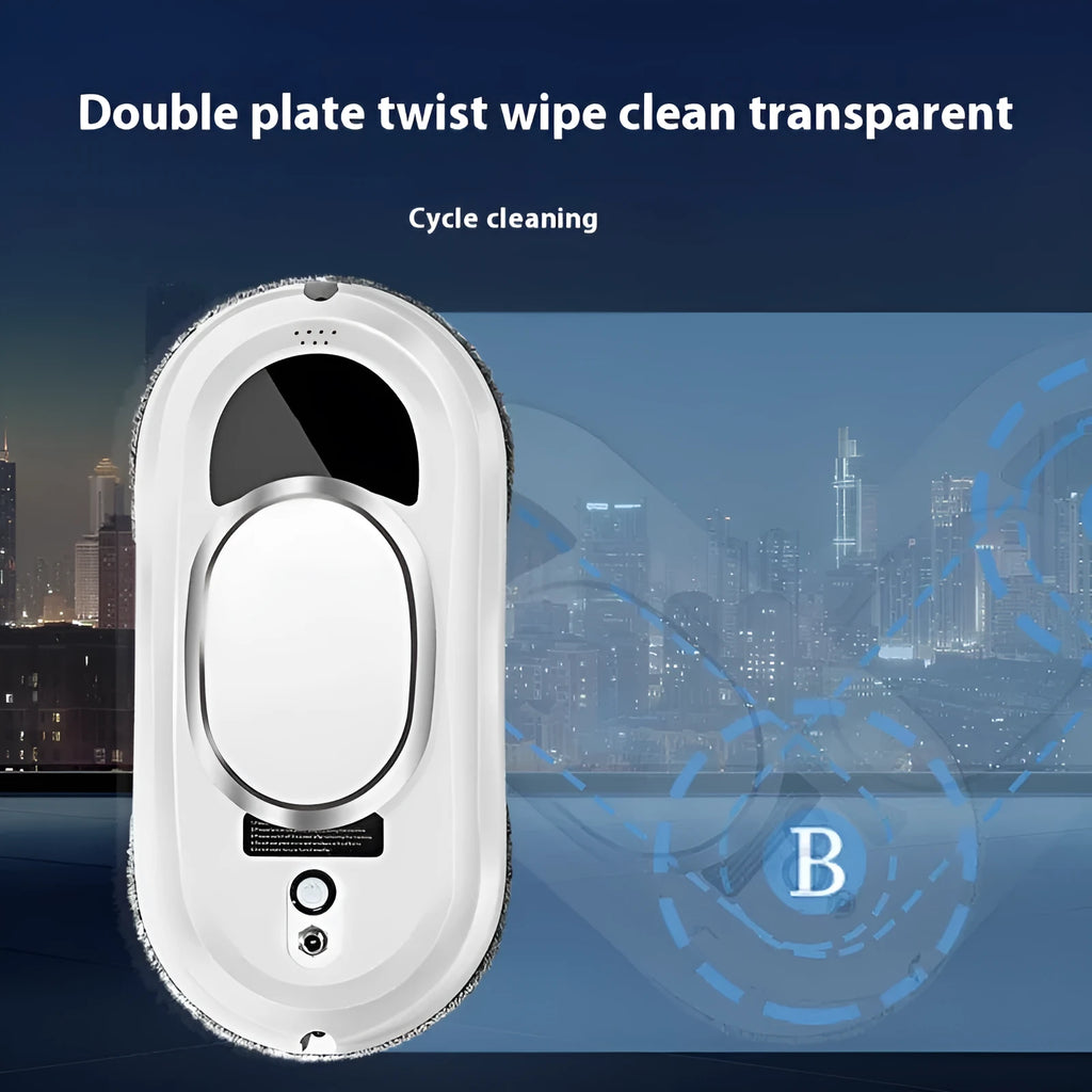 White full-automatic high altitude cleaning machine with remote control and safety rope adapter for window washing