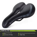 Bicycle seat cushion with hollow centre design on a bike saddle