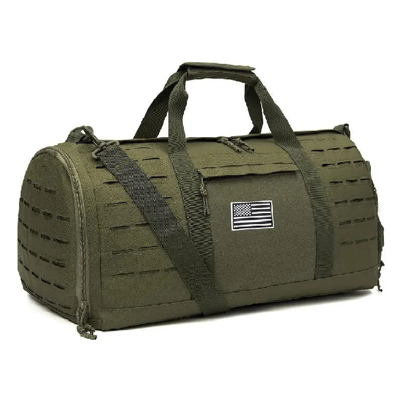 Men's waterproof Oxford cloth sports fitness handbag with air pillow belt in khaki, green, or black