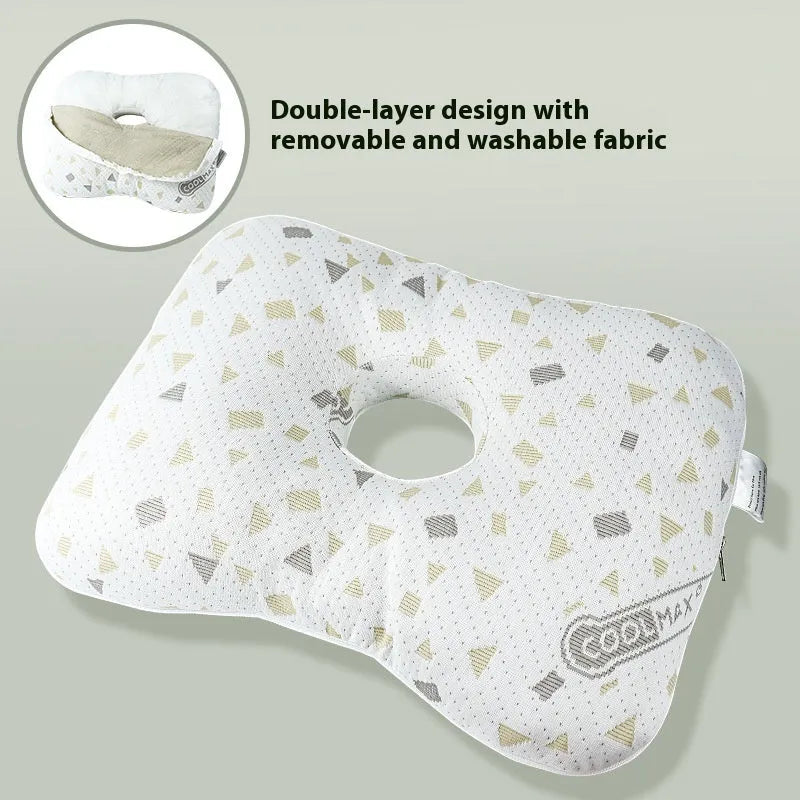 Beauty salon single hole ear pillow for adults in New Chinese style, measuring 39 by 28 by 6 centimetres.
