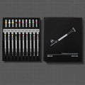 Watch repair tool set with 10 screwdrivers and 20 spare bits in boxed packaging