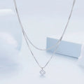 S925 sterling silver double-layer pearl chain necklace for women