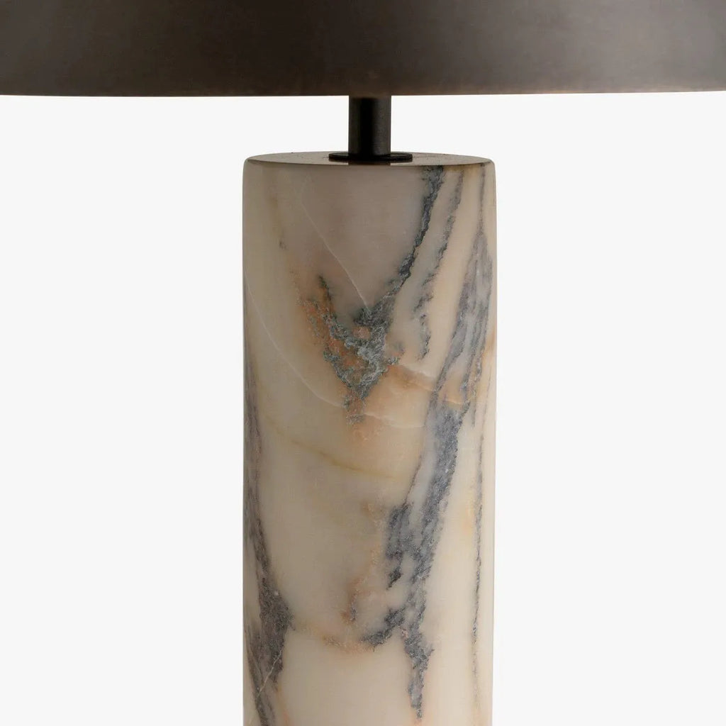Black marble table lamp base with modern simple design for home decoration