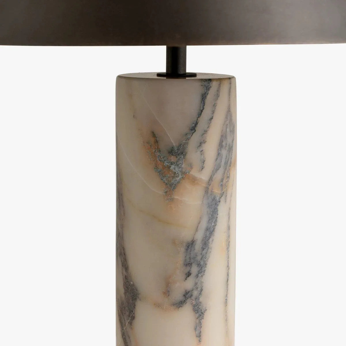 Black marble table lamp base with modern simple design for home decoration