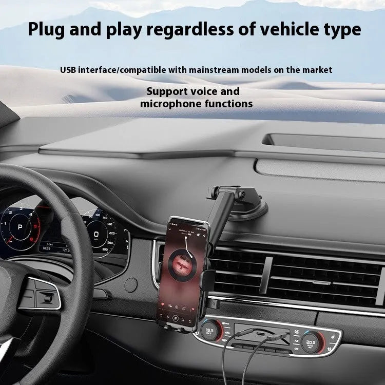 USB car Bluetooth receiver with zinc alloy USB connector and copper 3.5mm jack for wireless audio streaming