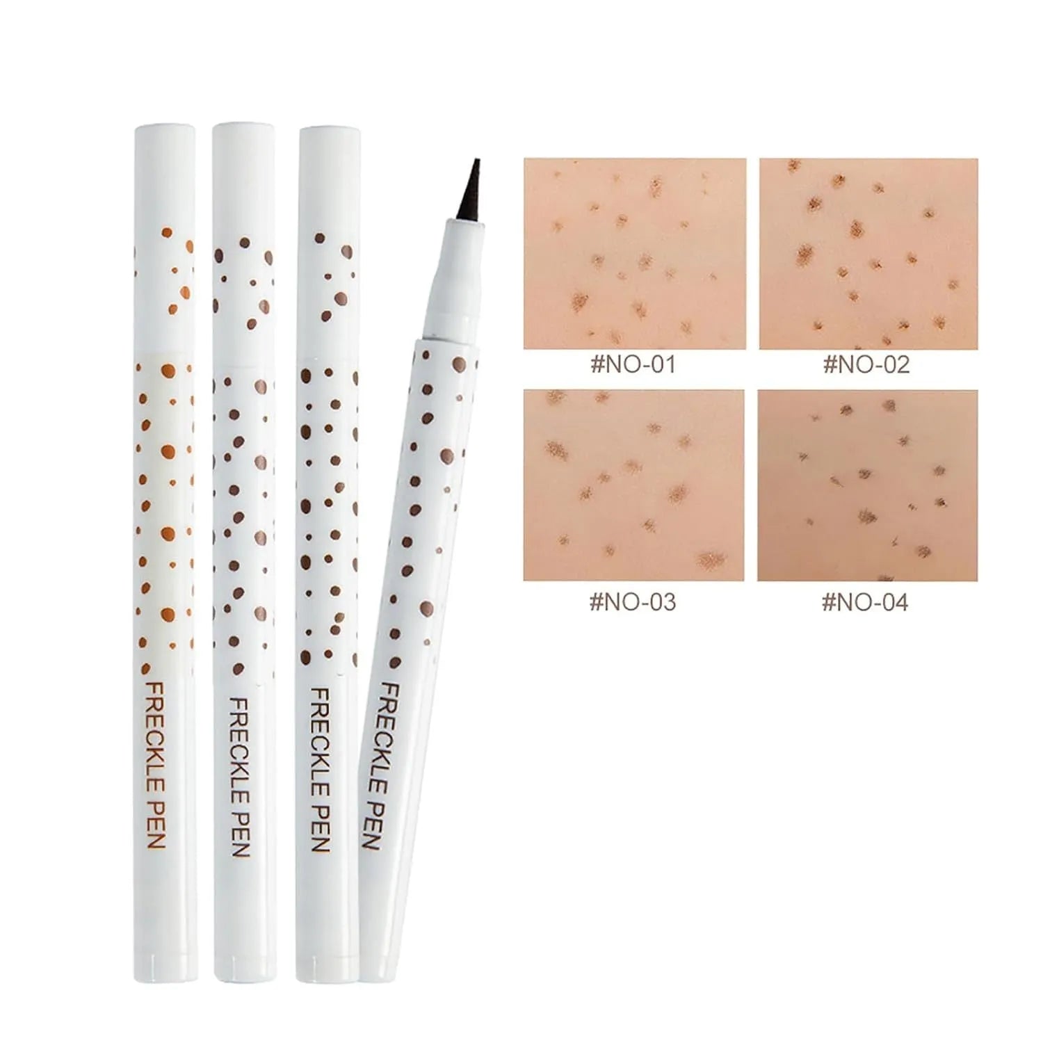 Dark brown freckle pen cosmetic marker for creating realistic false freckles on face and body