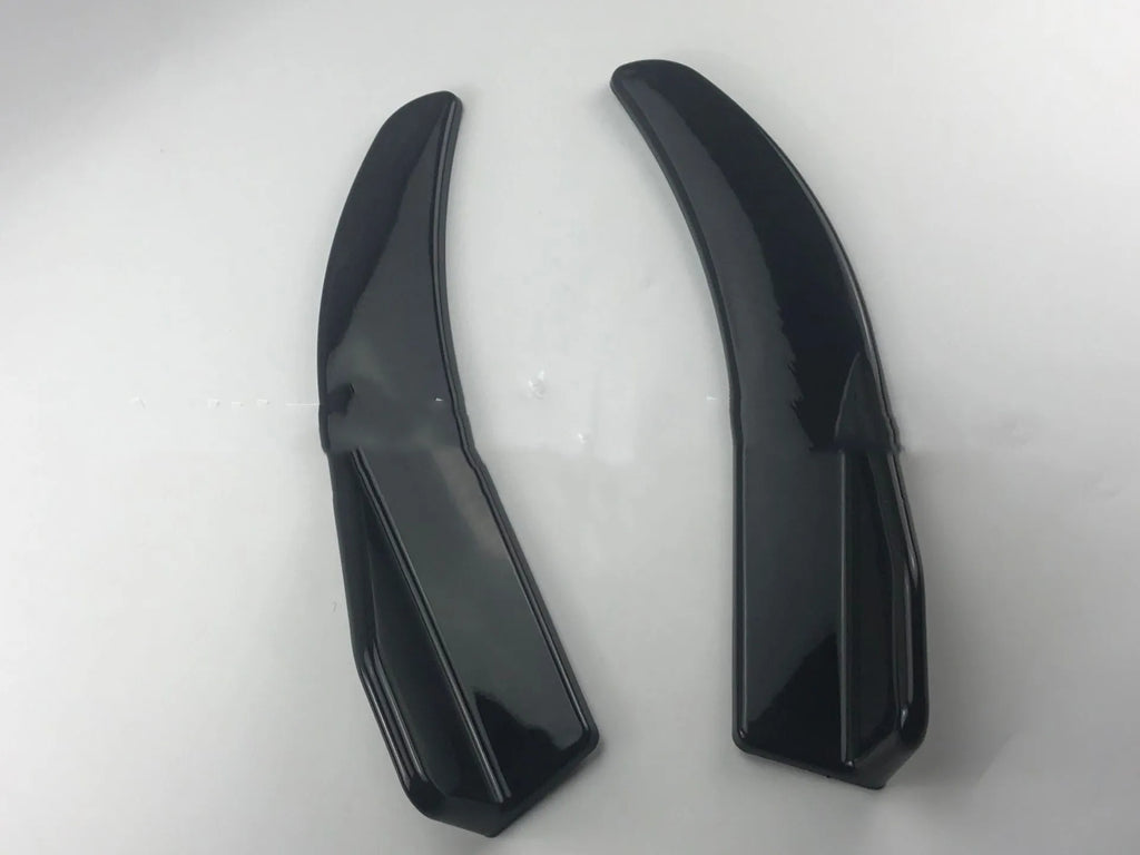 General Motors car front and rear deflector light kit in bright black or carbon fibre finish