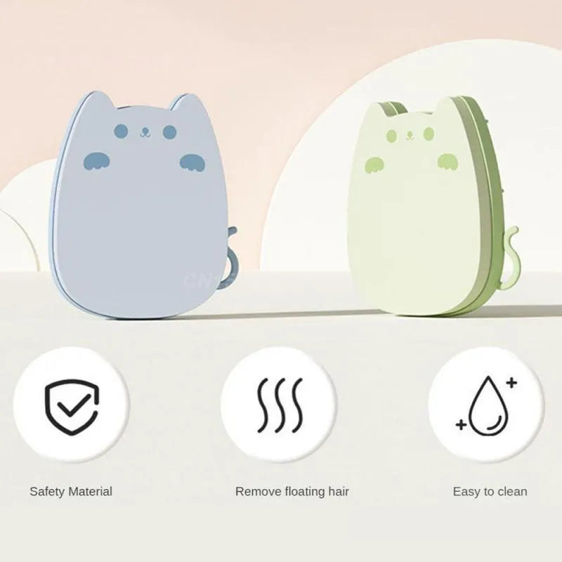 Brown blue green sponge silicone pet grooming comb for cats and dogs with dual teeth design