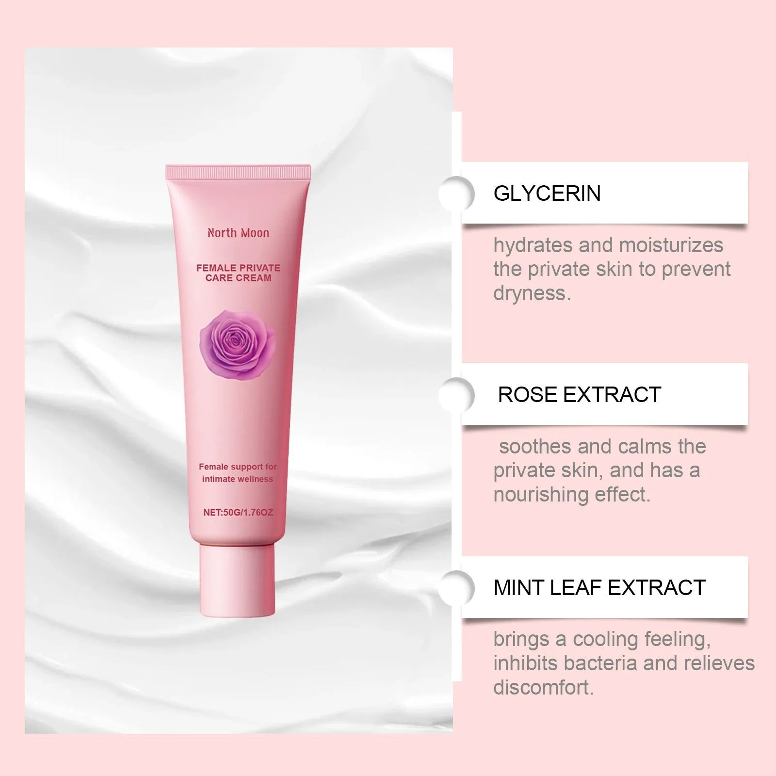 50g jar of daily moisturising cream for dry skin with glycerin and botanical extracts