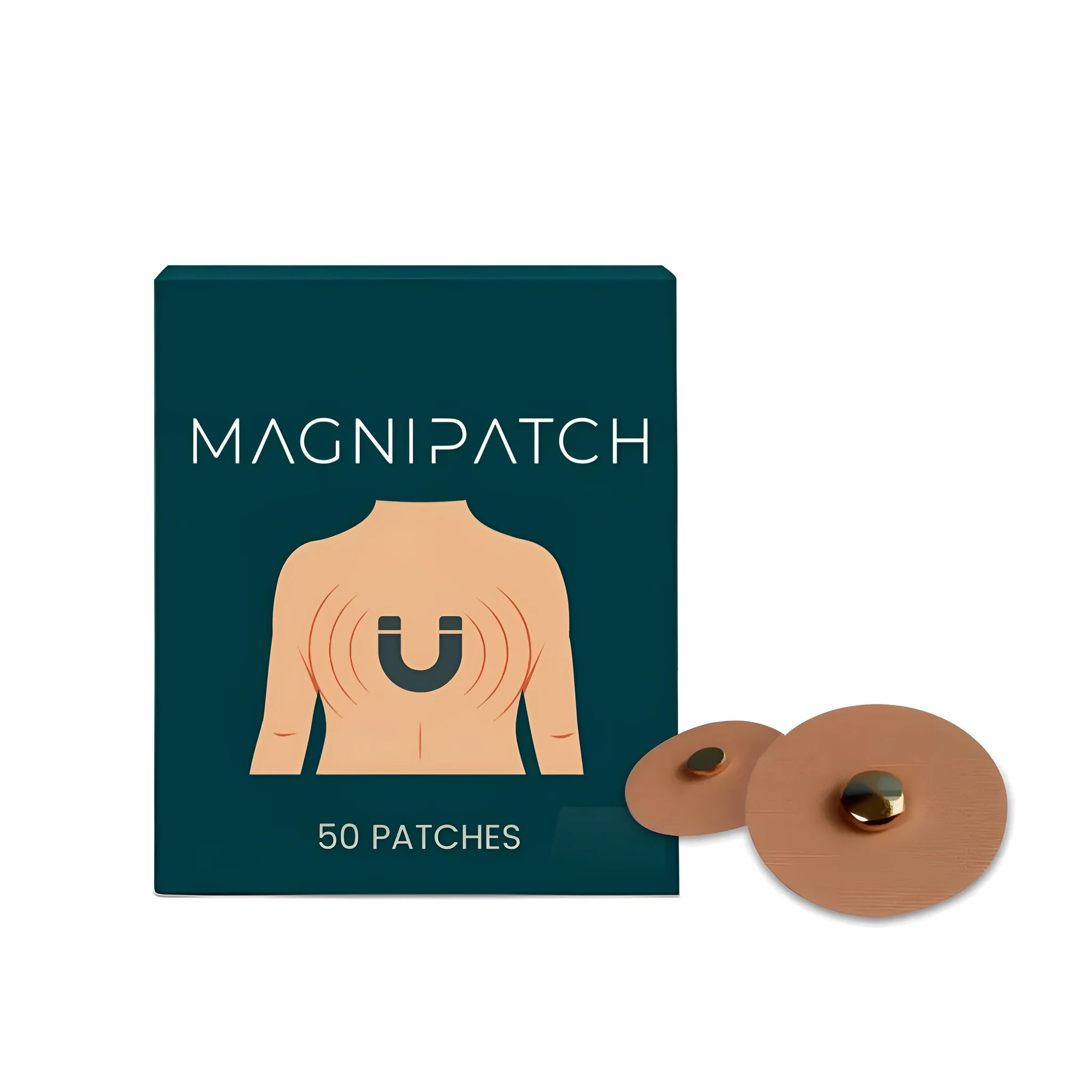 50-count pack of self-adhesive health patches containing botanical ingredients