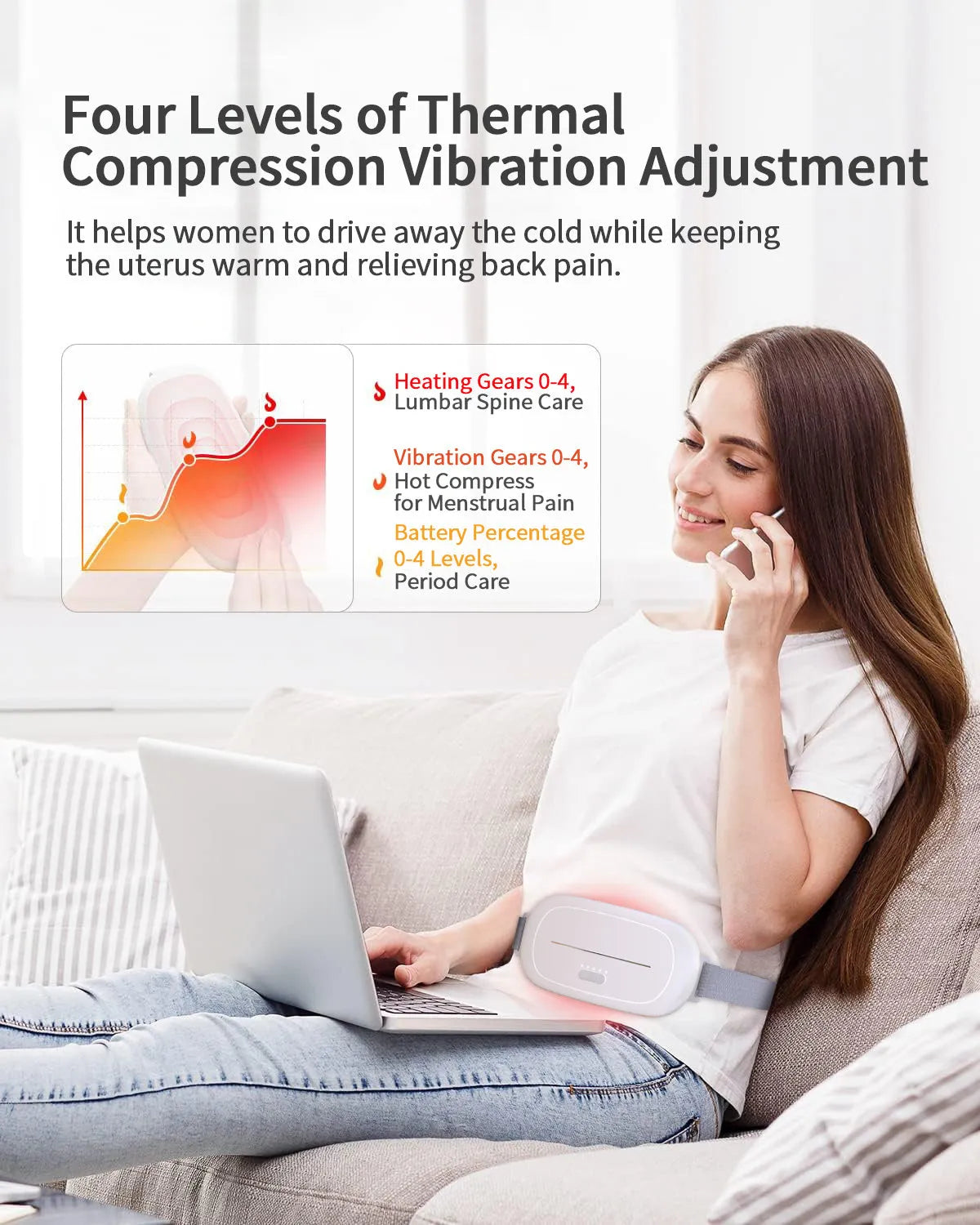 White uterine warming device for postnatal abdominal recovery.