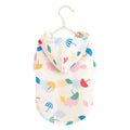 Colourful cartoon umbrella pattern dog raincoat in polyester with adjustable belly strap