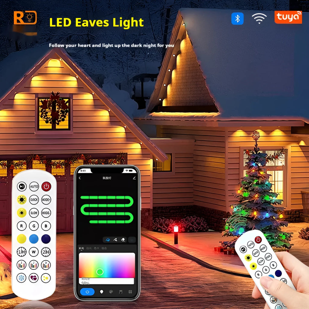 Outdoor planet-shaped LED string lights with remote control for courtyard and eaves decoration.