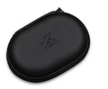 Black oval leather earphone storage bag for EDX PRO and compatible earphones