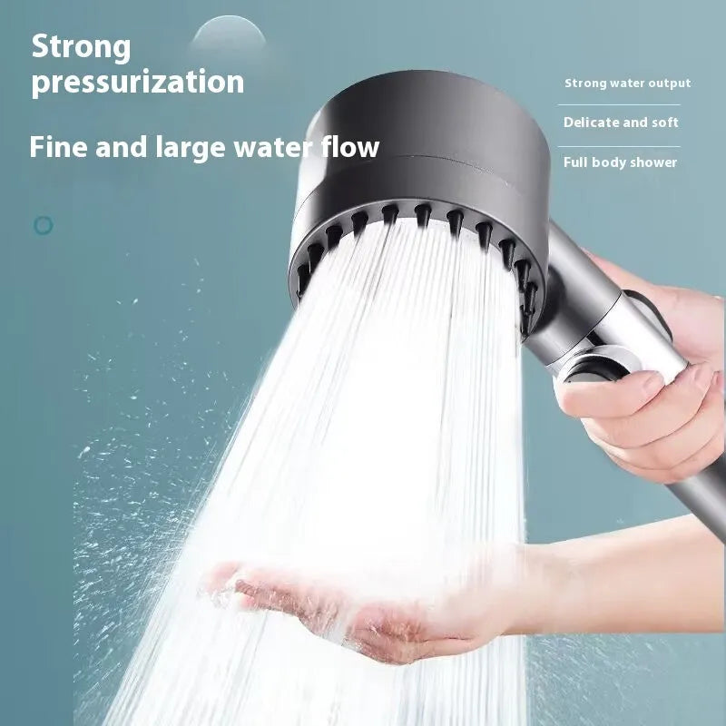 Portable handheld shower head with three spray modes and modern minimalist ABS design