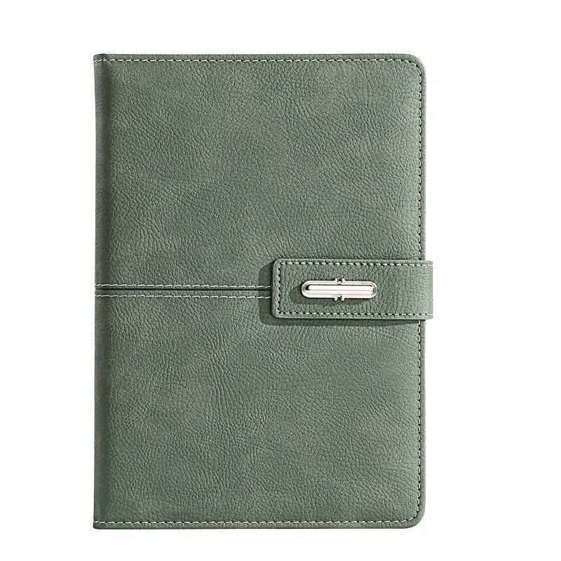 A5 PU leather notebook with wood-free paper in multiple colour options including black, red, green, blue and orange