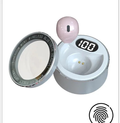 Invisible mini in-ear Bluetooth headset with 9mm skin-coloured non-flashing earpiece for discreet hands-free communication
