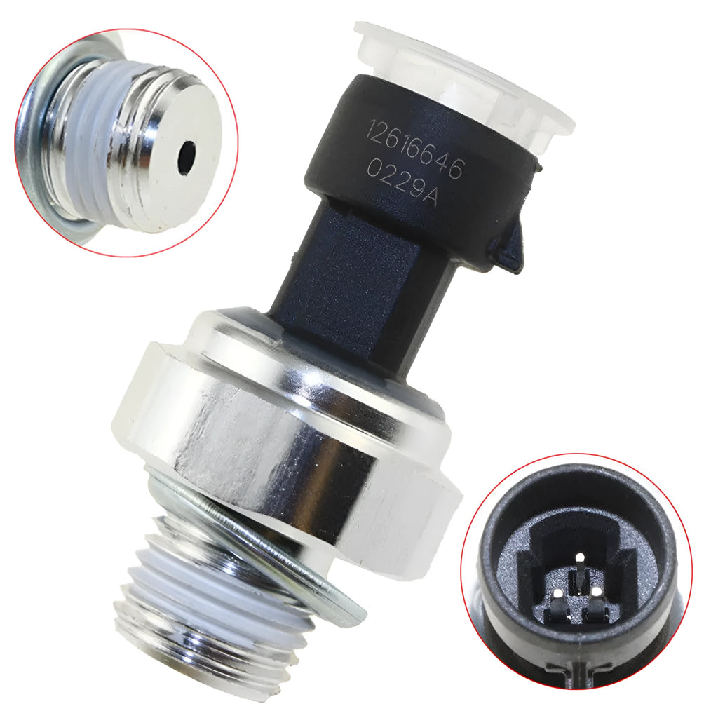 Buick Chevrolet oil pressure sensor replacement part with multiple OEM compatibility numbers