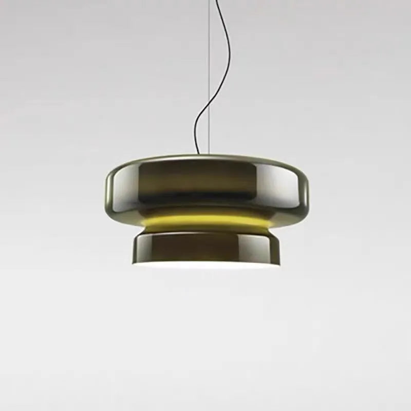 Modern square glass chandelier ceiling light in brown finish with warm illumination