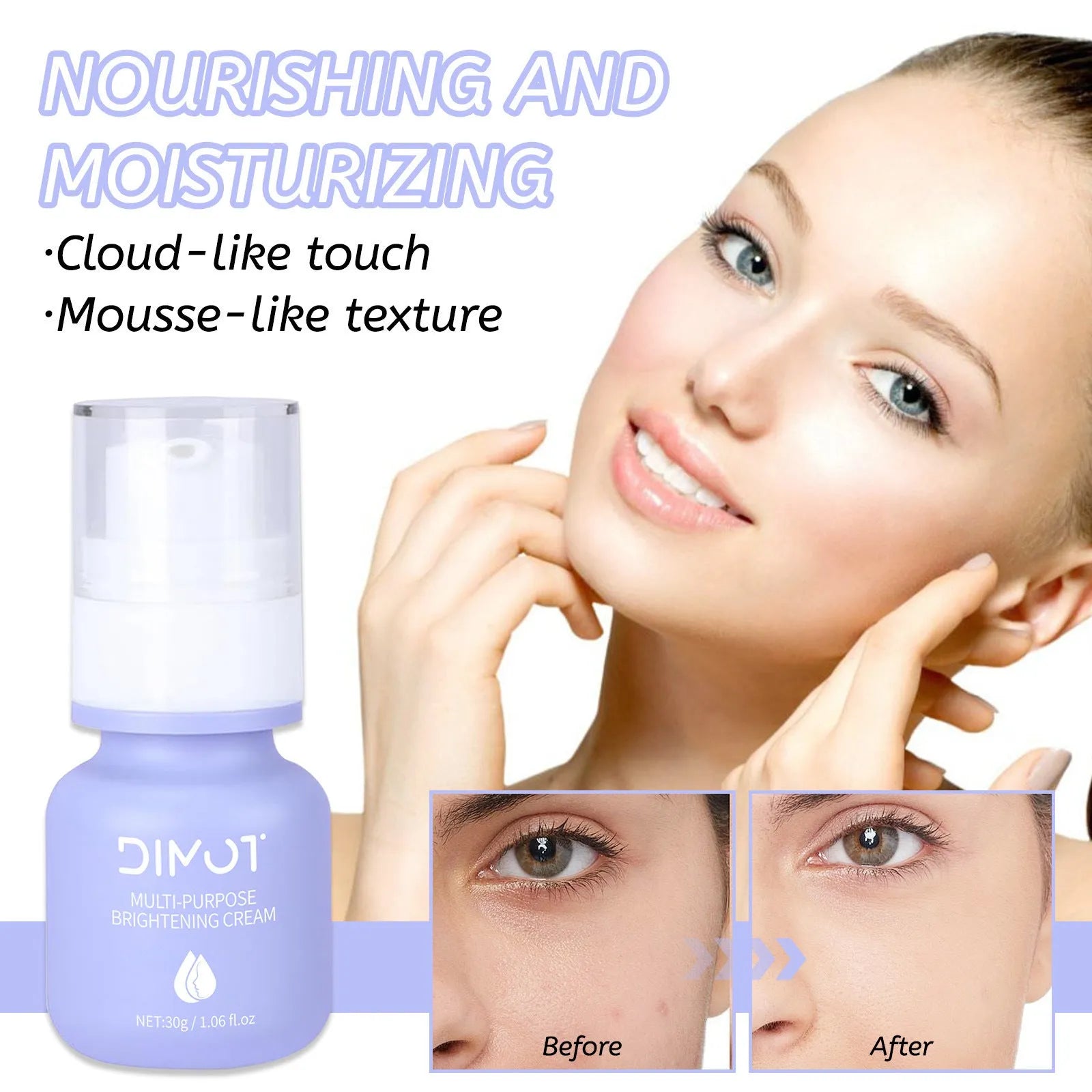 30ml bottle of gentle make-up primer moisturising cream for all skin types