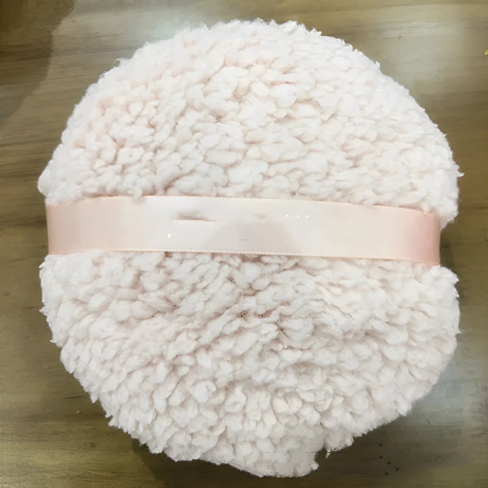 Oversized plush powder puff 150x75mm in pink, white, and skin colour options