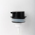 Metallic facial cleanser foam pump replacement head with push-style dispenser mechanism