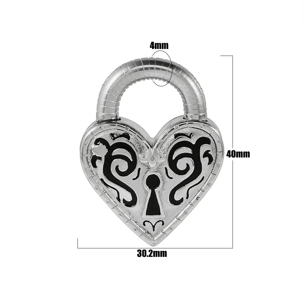 Women's stainless steel heart-shaped ear piercing studs in gold or steel colour options