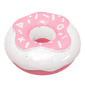 TPR molar teeth cleaning donut dog toy with squeaker in pink, chocolate, and yellow colour options