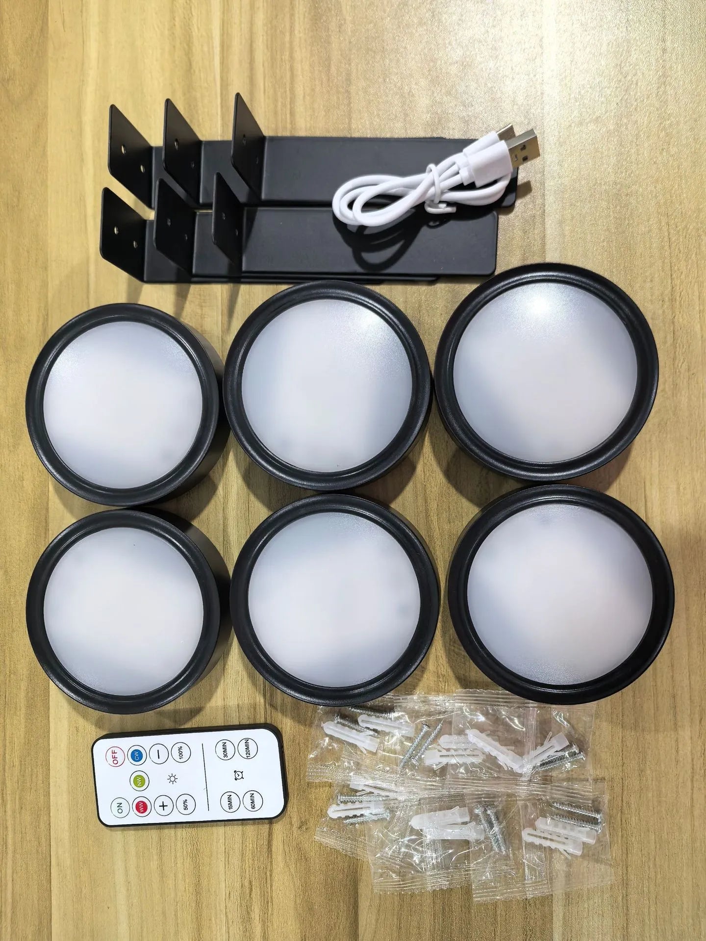 Black wireless magnetic LED painting lamp with remote control for 13-colour RGB lighting
